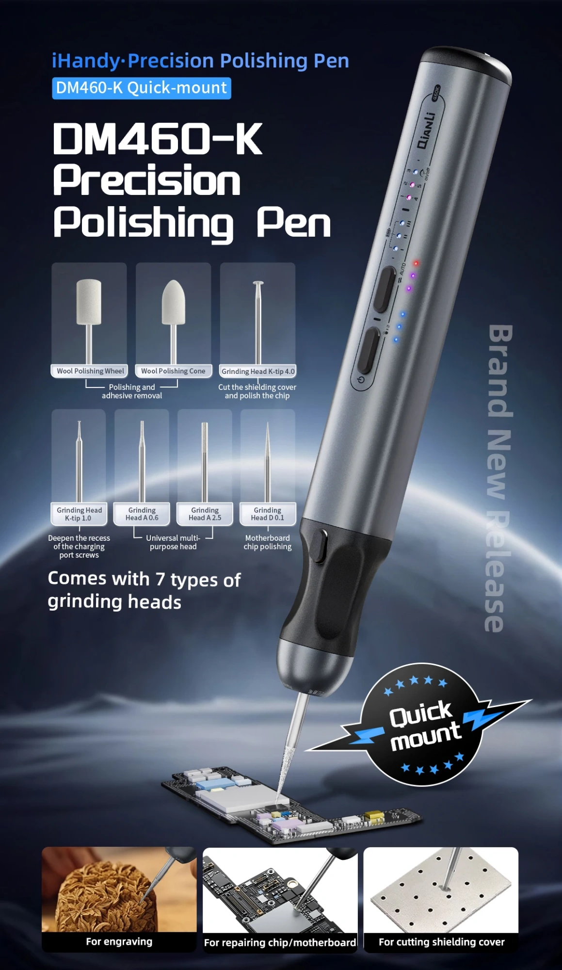 Шлифовальная машинка Qianli iHandy DM460K (Портативная; миниатюрная) фото в интернет-магазине 05gsm.ru