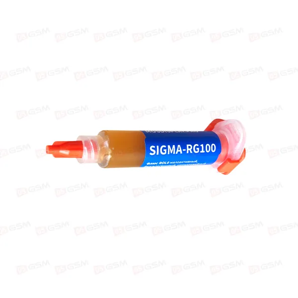 Флюс-гель Mosdisplay Sigma-RG100 для BGA, SMD и DIP (Малоактивный; безотмывочный; 5 мл) фото в интернет-магазине 05gsm.ru