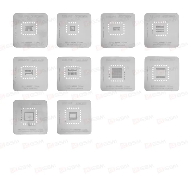 Набор трафаретов Relife RL-044 (Микросхемы Android; 58 штук) фото в интернет-магазине 05gsm.ru